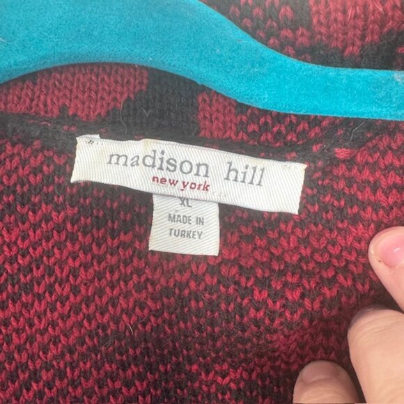 Madison Hill Womens Camouflage, Waterfall Knit Cardigan Red Open Front size XL - Picture 4 of 6